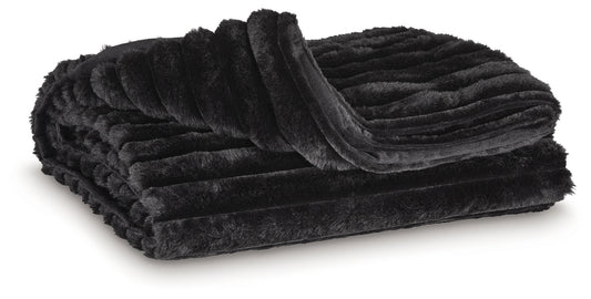Pines Furniture Outlet - Ashley Furniture - Alsonwell Throw (Set of 3) - Throw (3/CS) / Black - A1001083