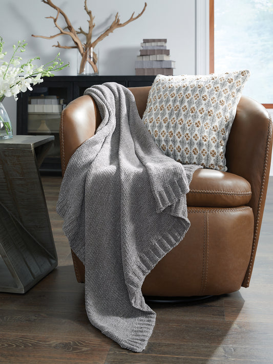 Pines Furniture Outlet - Ashley Furniture - Anawood Throw (Set of 3) - Throw (3/CS) / Gray - A1001097