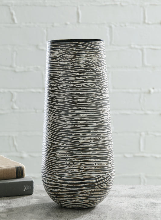 Pines Furniture Outlet - Ashley Furniture - Fynn Vase - Vase / Antique White - A2000517