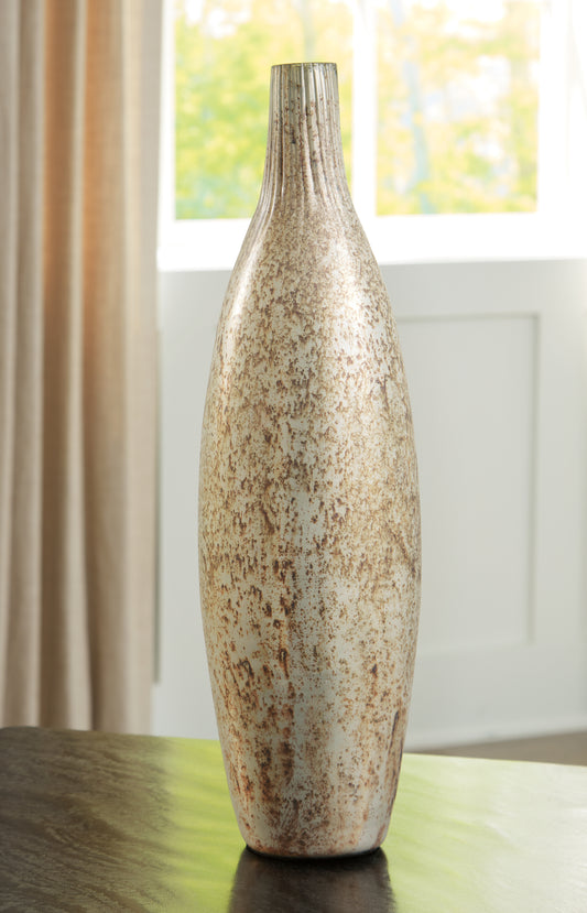 Pines Furniture Outlet - Ashley Furniture - Plawite Vase - Vase / Antique Silver Finish - A2000639
