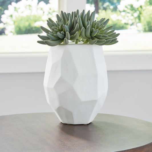 Pines Furniture Outlet - Ashley Furniture - Karenton Vase - Vase / White - A2000721