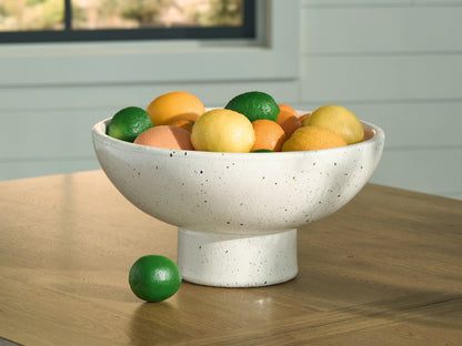 Pines Furniture Outlet - Ashley Furniture - Dallinworth Bowl - Bowl / White/Black - A2000833