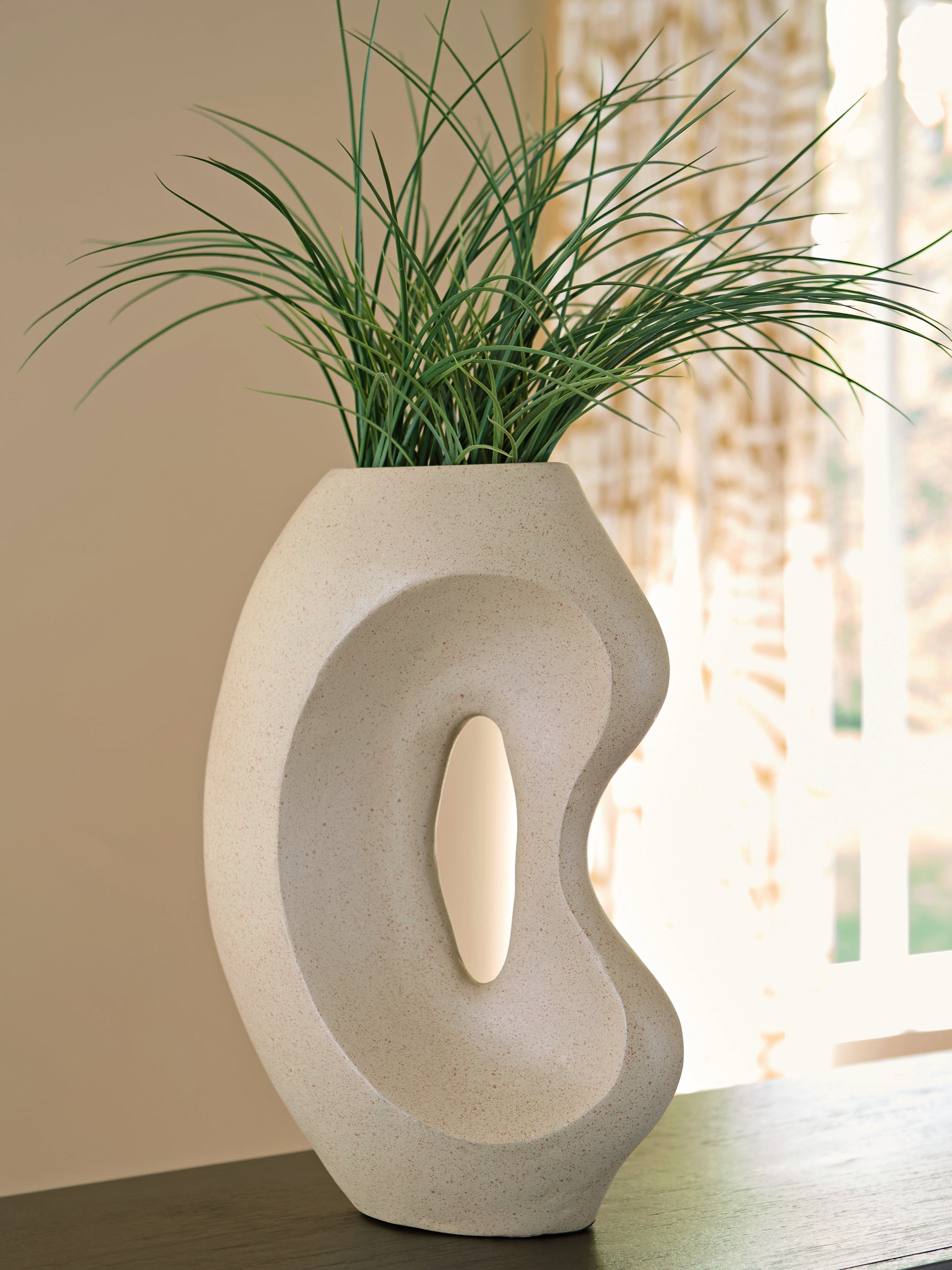 Pines Furniture Outlet - Ashley Furniture - Odion Vase - Vase / Stone - A2000842