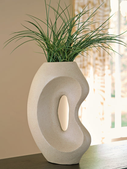 Pines Furniture Outlet - Ashley Furniture - Odion Vase - Vase / Stone - A2000842