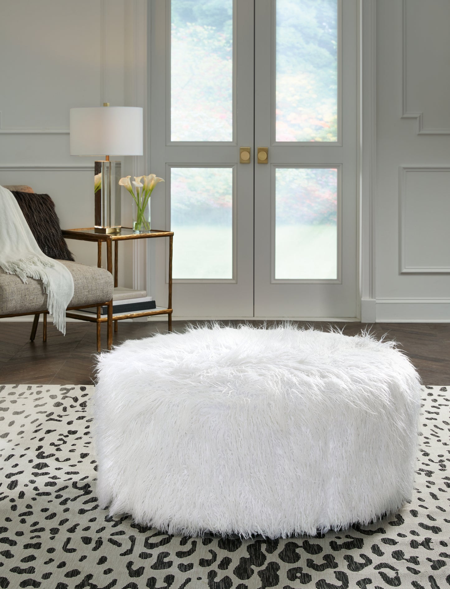 Pines Furniture Outlet - Ashley Furniture - Galice Living Room - Oversized Accent Ottoman / White - A3000334