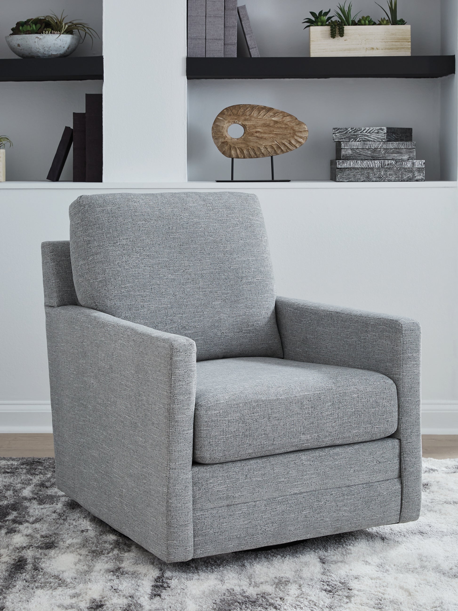 Pines Furniture Outlet - Ashley Furniture - Freybourne Next-Gen Nuvella Swivel Accent Chair - Swivel Accent Chair / Twill - A3000736