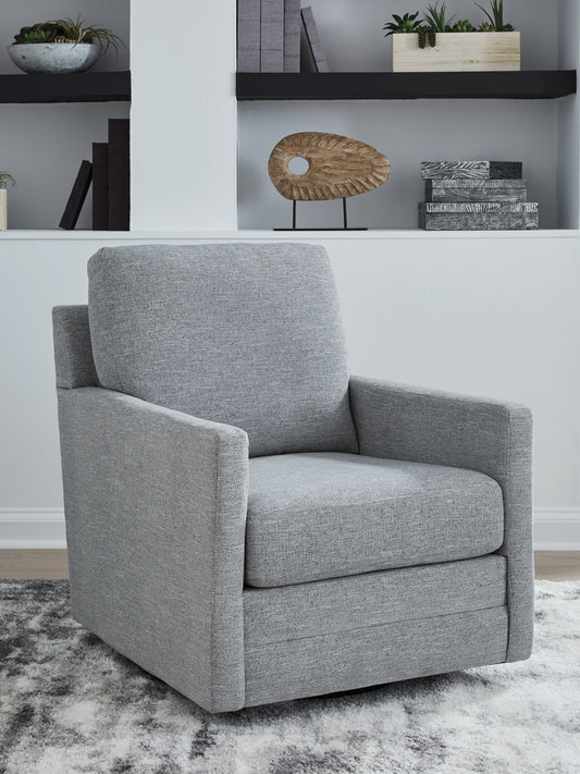 Pines Furniture Outlet - Ashley Furniture - Freybourne Next-Gen Nuvella Swivel Accent Chair - Swivel Accent Chair / Twill - A3000736