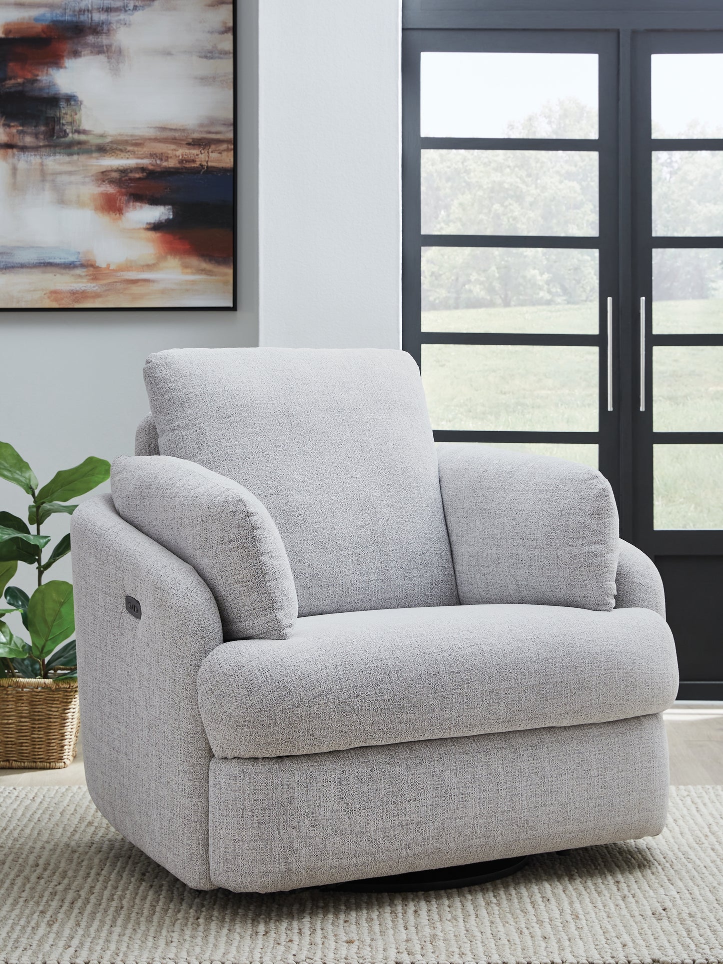 Alainmont Next-Gen Nuvella Swivel Power Recliner