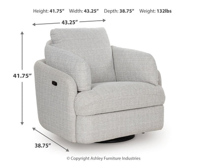 Alainmont Next-Gen Nuvella Swivel Power Recliner