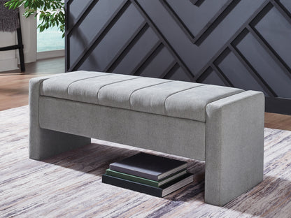 Pines Furniture Outlet - Ashley Furniture - Akselman Storage Bench - Storage Bench / Gray / 50"W x 19"D x 19"H - A3000744