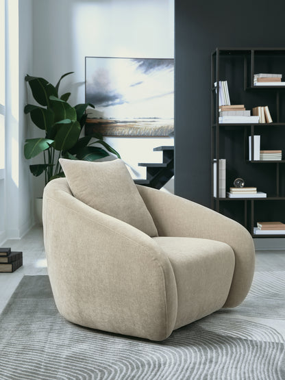 Pines Furniture Outlet - Ashley Furniture - Yahya Swivel Accent Chair - Swivel Accent Chair / Pebble - A3000782