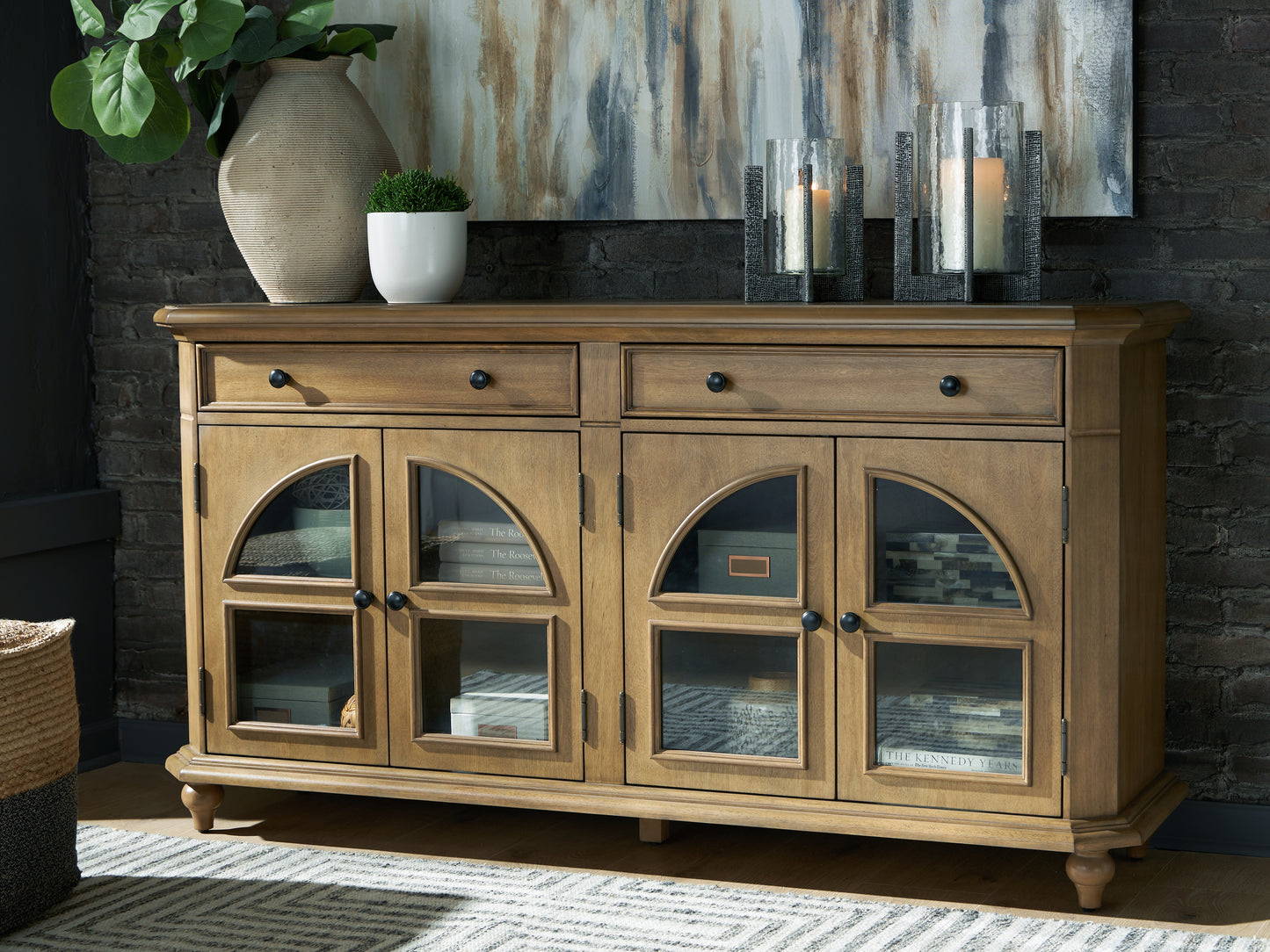 Pines Furniture Outlet - Ashley Furniture - Barlomore Accent Cabinet - Accent Cabinet / Brown - A4000597