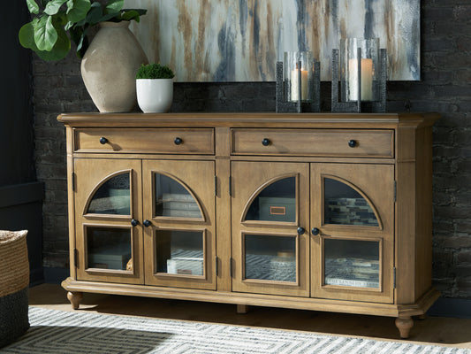 Pines Furniture Outlet - Ashley Furniture - Barlomore Accent Cabinet - Accent Cabinet / Brown - A4000597