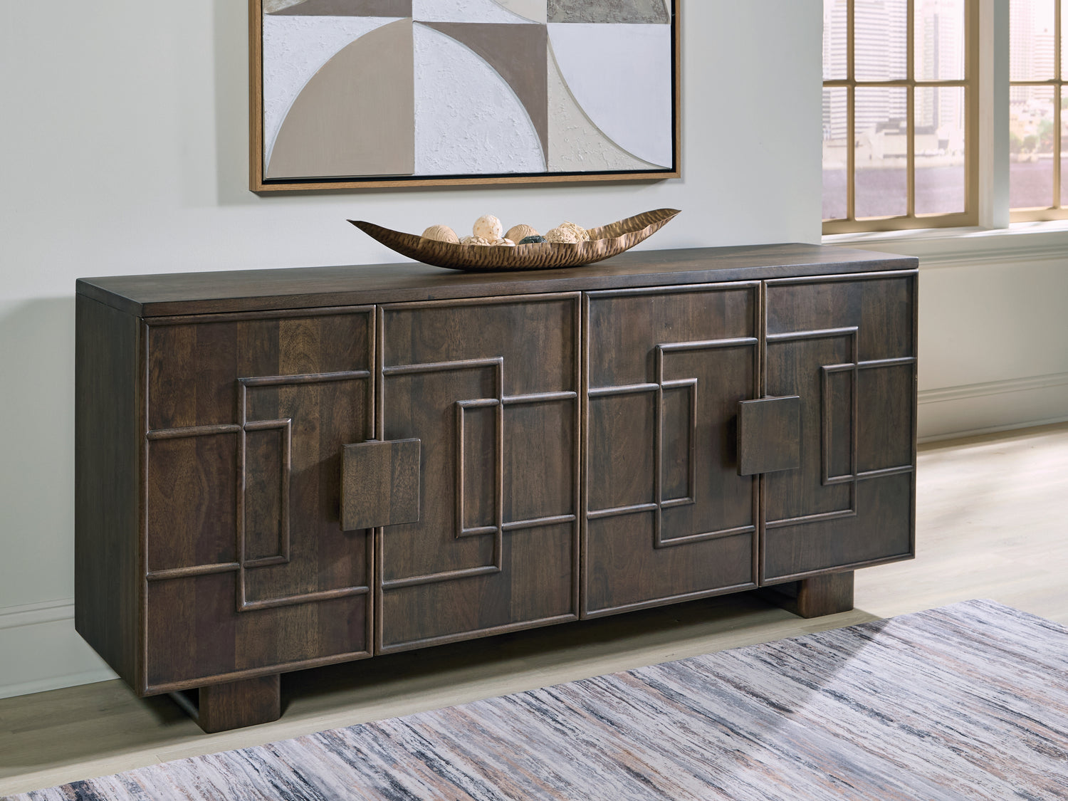 Pines Furniture Outlet - Ashley Furniture - Cato Accent Cabinet - Accent Cabinet / Dark Brown - A4000682