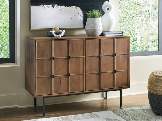 Pines Furniture Outlet - Ashley Furniture - Juddins Accent Cabinet - Accent Cabinet / Brown - A4000692