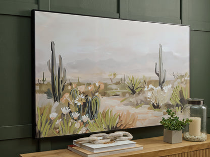 Pines Furniture Outlet - Ashley Furniture - Sidworth Wall Decor - Wall Art / Green/Beige/Gray - A8000480