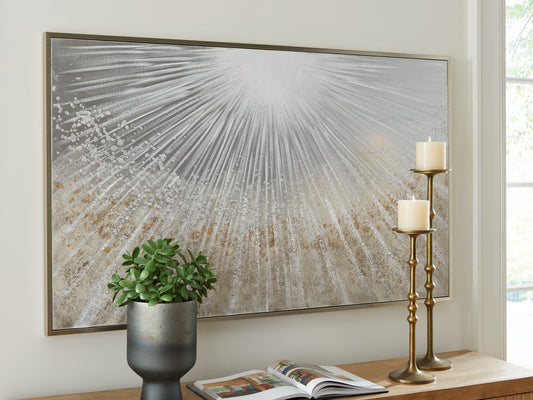 Pines Furniture Outlet - Ashley Furniture - Waldard Wall Decor - Wall Art / Gray/Taupe/White - A8000501