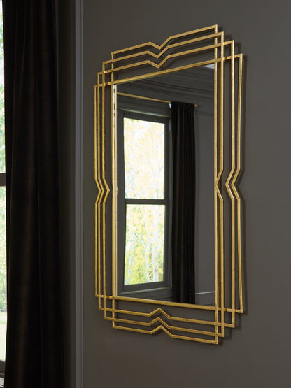 Pines Furniture Outlet - Ashley Furniture - Claybrook Mirror - Accent Mirror / Gold Finish - A8010349