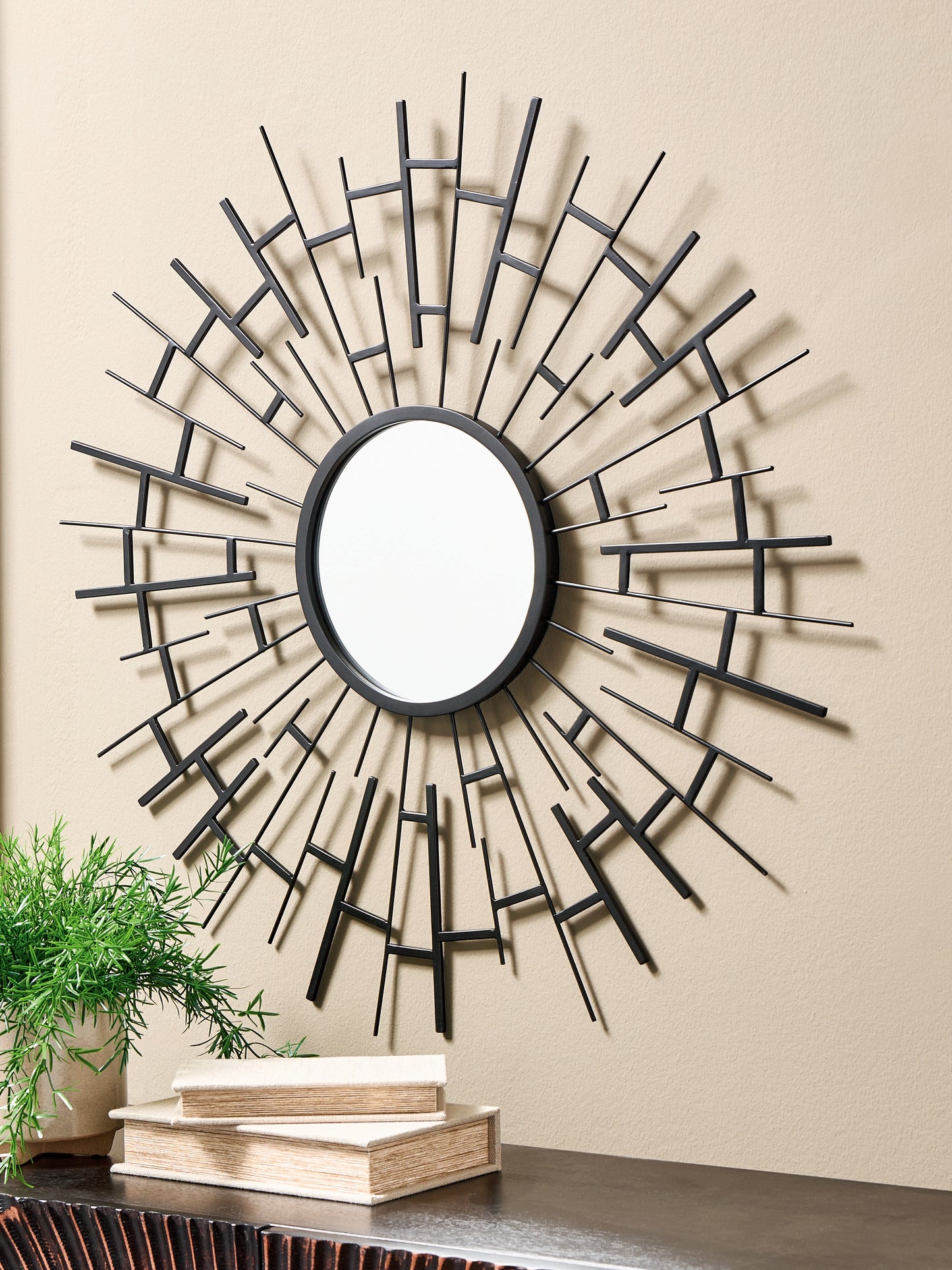 Pines Furniture Outlet - Ashley Furniture - Garrenworth Mirror - Accent Mirror / Black - A8010391