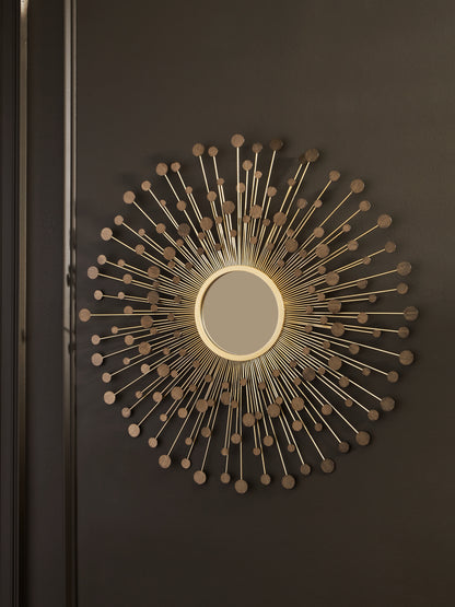 Pines Furniture Outlet - Ashley Furniture - Morwenna Mirror - Accent Mirror / Bronze/Gold Finish - A8010392