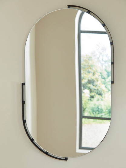 Pines Furniture Outlet - Ashley Furniture - Valkings Mirror - Accent Mirror / Black - A8010403