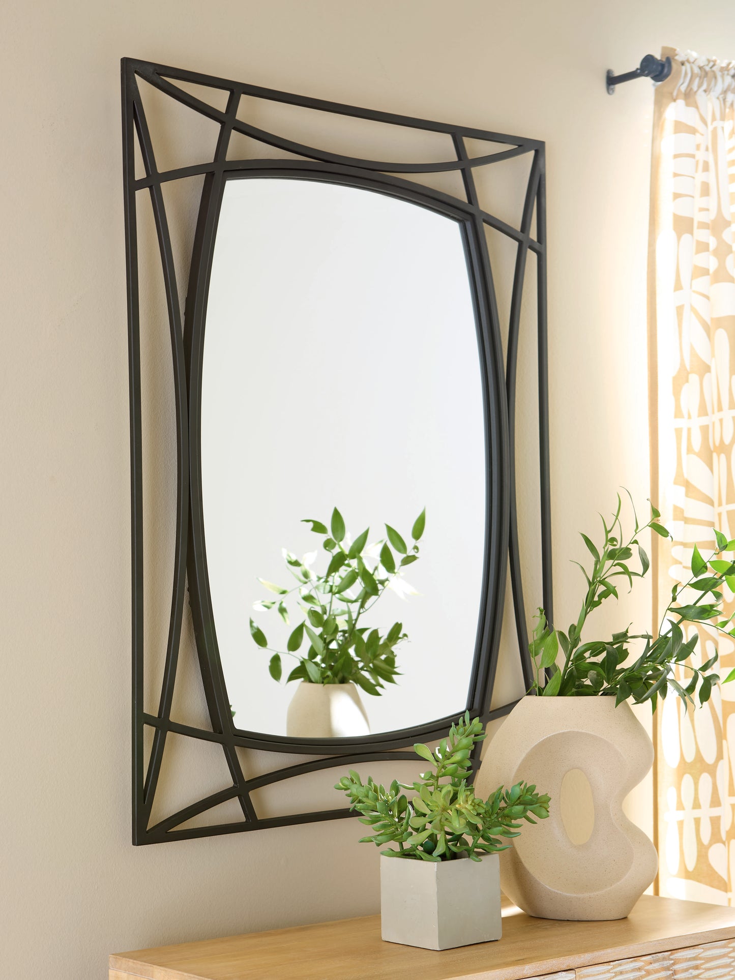 Pines Furniture Outlet - Ashley Furniture - Freenville Mirror - Accent Mirror / Black - A8010408