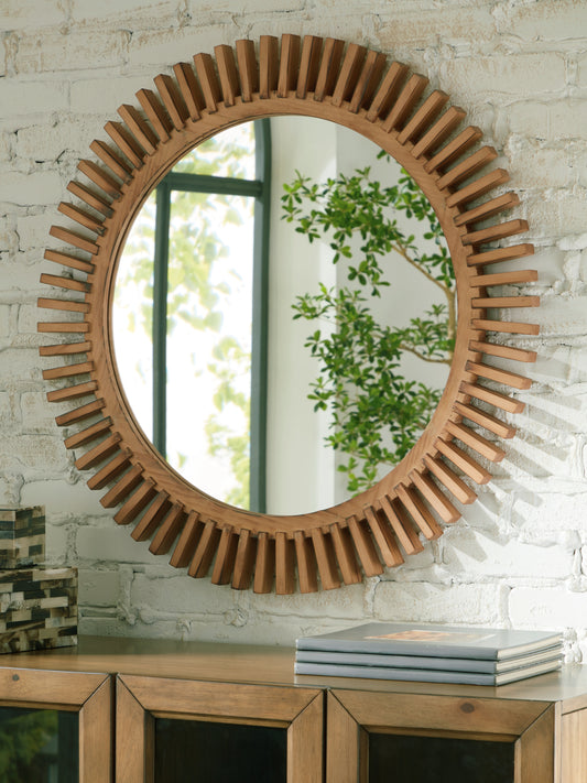 Pines Furniture Outlet - Ashley Furniture - Tedwell Mirror - Accent Mirror / Brown - A8010410