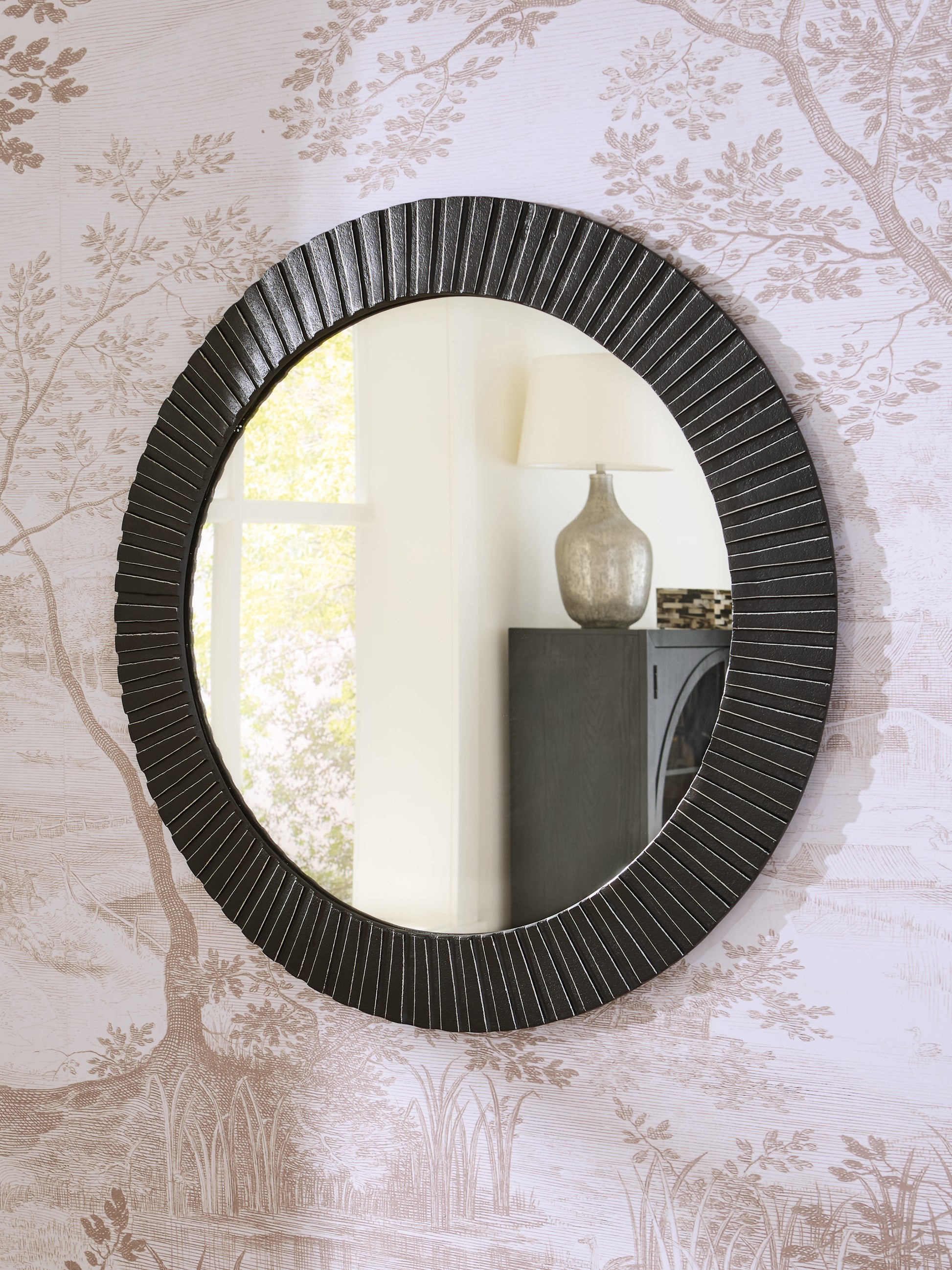 Pines Furniture Outlet - Ashley Furniture - Ozias Mirror - Accent Mirror / Black - A8010417