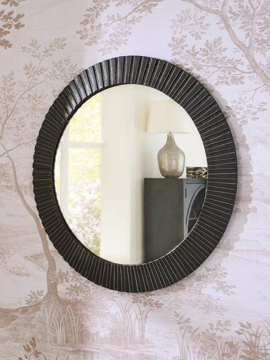 Pines Furniture Outlet - Ashley Furniture - Ozias Mirror - Accent Mirror / Black - A8010417