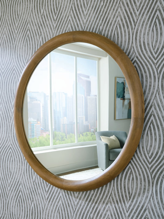 Pines Furniture Outlet - Ashley Furniture - Yadiel Mirror - Accent Mirror / Brown - A8010426