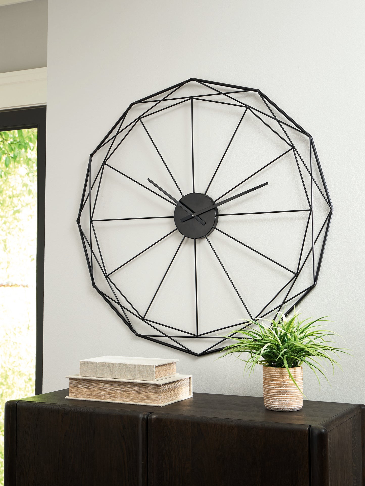 Pines Furniture Outlet - Ashley Furniture - Arkthorne Wall Decor - Wall Clock / Black - A8010429