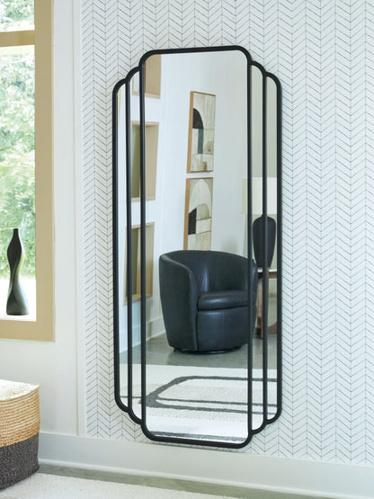 Pines Furniture Outlet - Ashley Furniture - Antigone Mirror - Floor Mirror / Black - A8010434