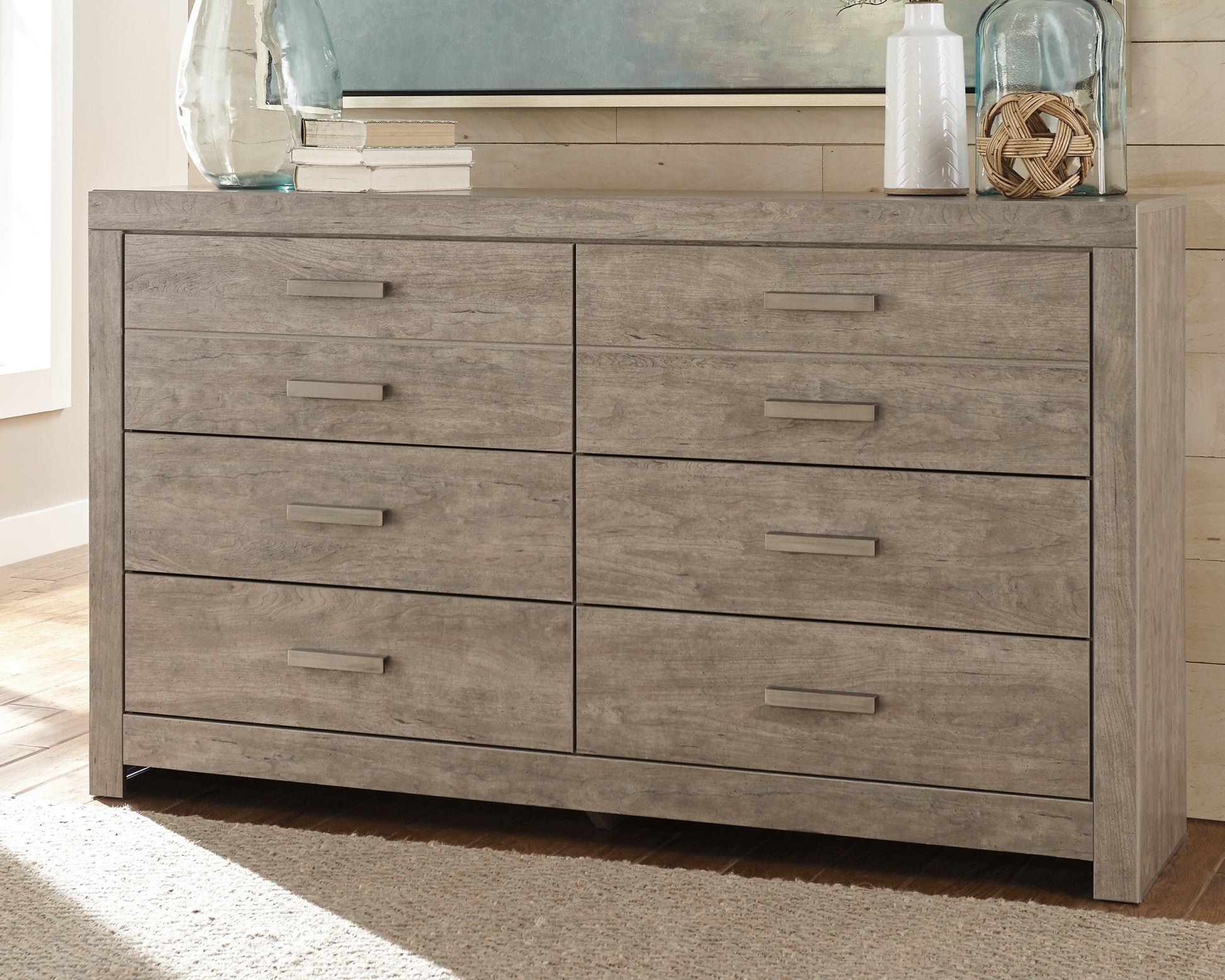 Pines Furniture Outlet - Ashley Furniture - Culverbach Bedroom - King Panel Bed / Gray - B070B10