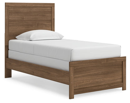 Pines Furniture Outlet - Ashley Furniture - Broachmyn Bedroom - Twin Panel Bed / Auburn - PCB1116B8