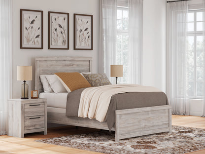 Pines Furniture Outlet - Ashley Furniture - Broachmyn Bedroom - Full Panel Bed / Gray - PCB1120B9
