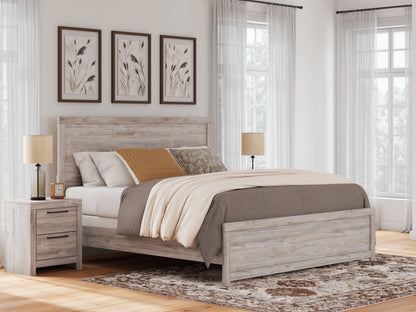 Pines Furniture Outlet - Ashley Furniture - Broachmyn Bedroom - King Panel Bed / Gray - PCB1120B6