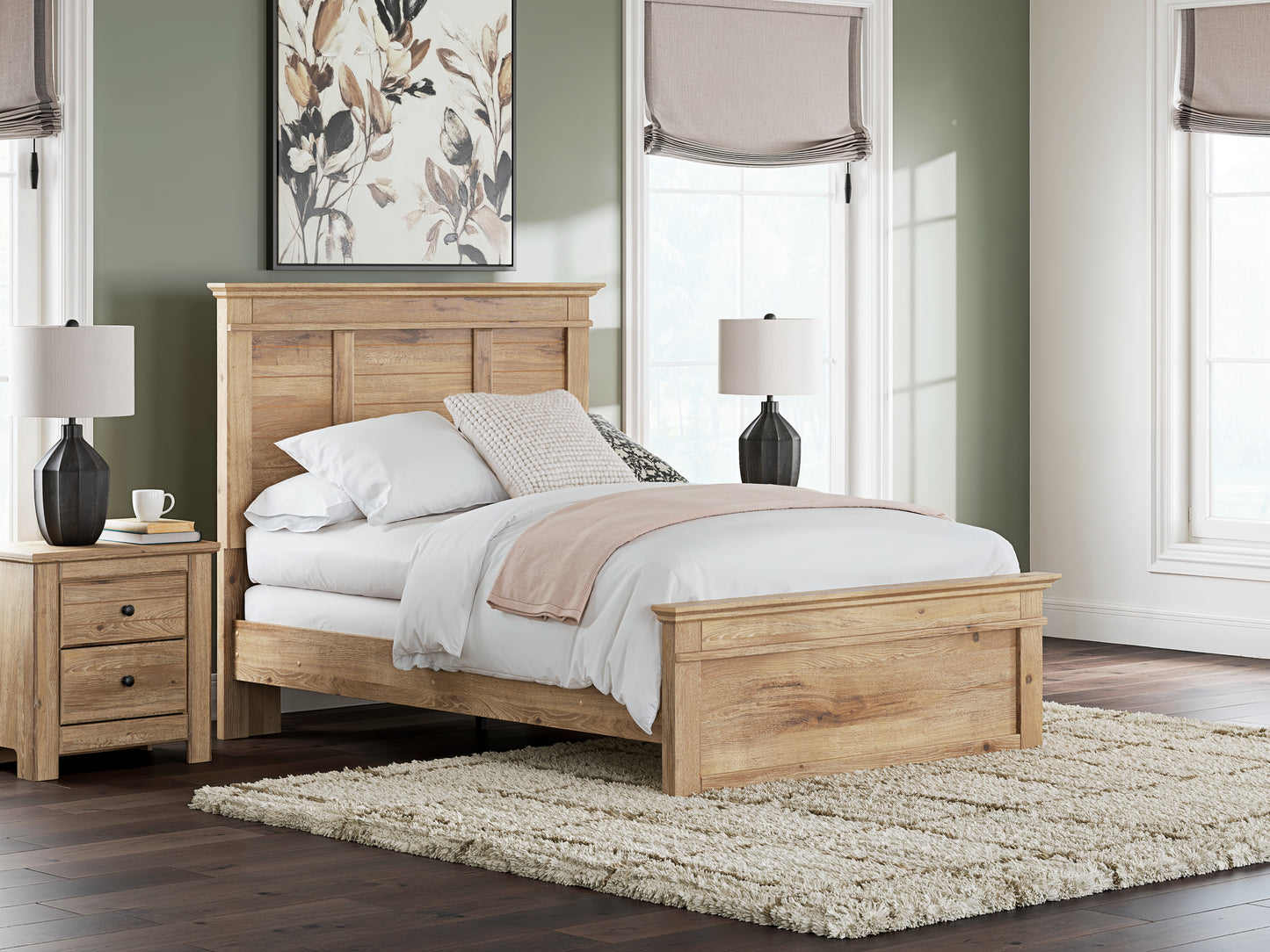Pines Furniture Outlet - Ashley Furniture - Makidern Bedroom - Full Panel Bed / Tan - PCB1170B19