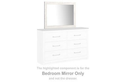 Pines Furniture Outlet - Ashley Furniture - Gerridan Bedroom - Bedroom Mirror / White/Gray - B1190-36