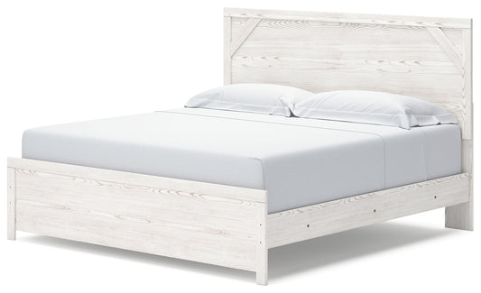 Pines Furniture Outlet - Ashley Furniture - Gerridan Bedroom - Full Panel Bed / White/Gray - B1190B4