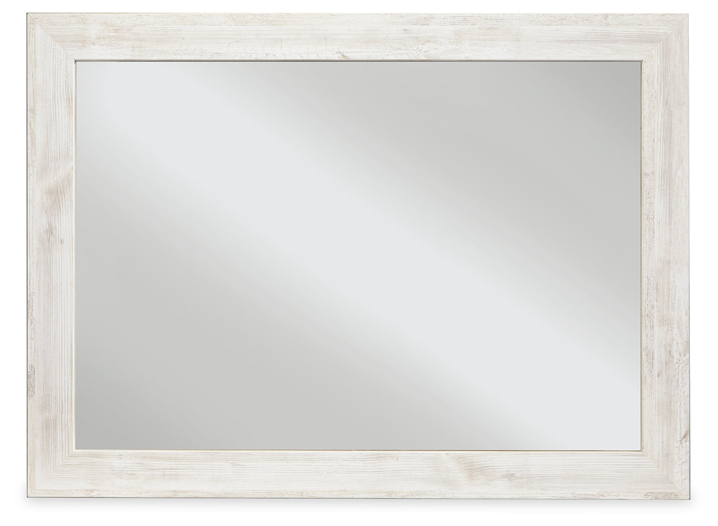 Pines Furniture Outlet - Ashley Furniture - Paxberry Bedroom - Bedroom Mirror / Whitewash - B181-36