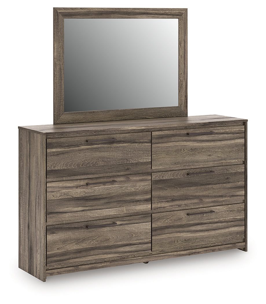 Pines Furniture Outlet - Ashley Furniture - Elbrim Bedroom - Dresser and Mirror / Brown - PCB2005B1