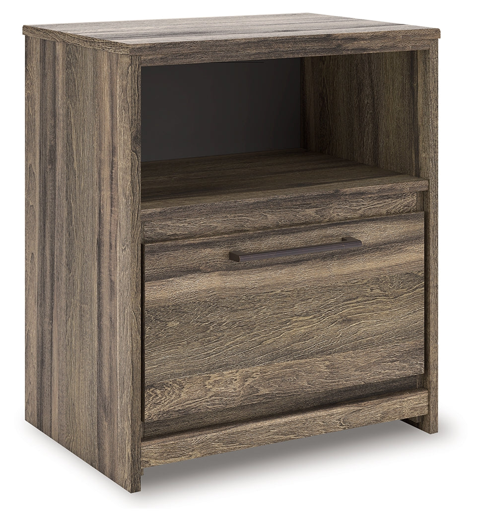 Pines Furniture Outlet - Ashley Furniture - Elbrim Bedroom - One Drawer Night Stand / Brown - PCB2005-91