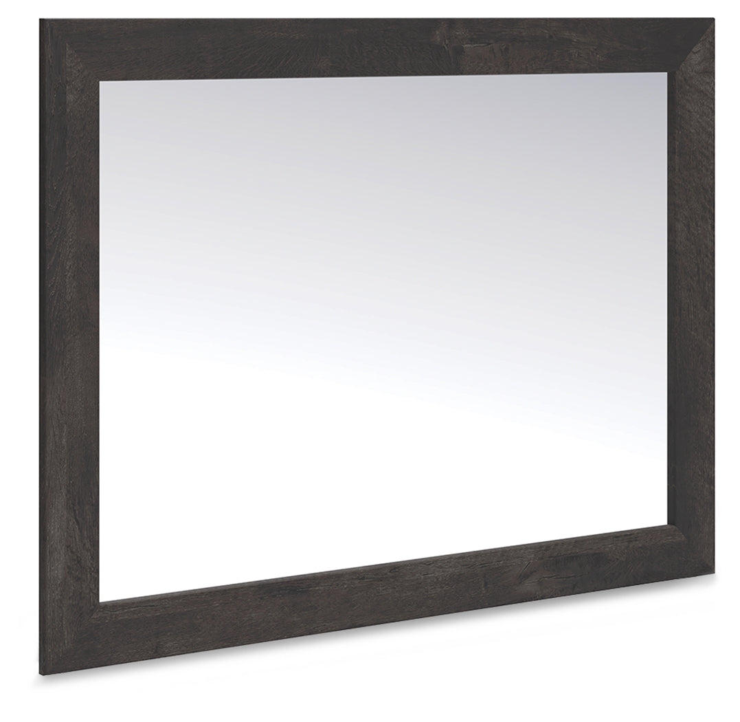 Pines Furniture Outlet - Ashley Furniture - Hollivern Bedroom - Bedroom Mirror / Dark Gray - PCB2108-36
