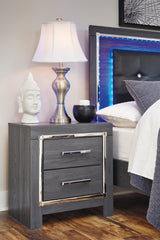 King Panel Bed with 2 Storage Drawers