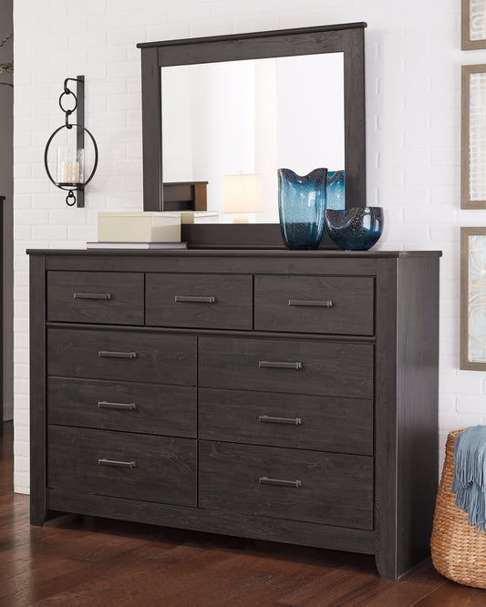 Pines Furniture Outlet - Ashley Furniture - Brinxton Bedroom - Full Panel Bed / Charcoal - B249B5