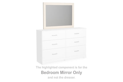 Pines Furniture Outlet - Ashley Furniture - Stelsie Bedroom - Bedroom Mirror / White - B2588-36