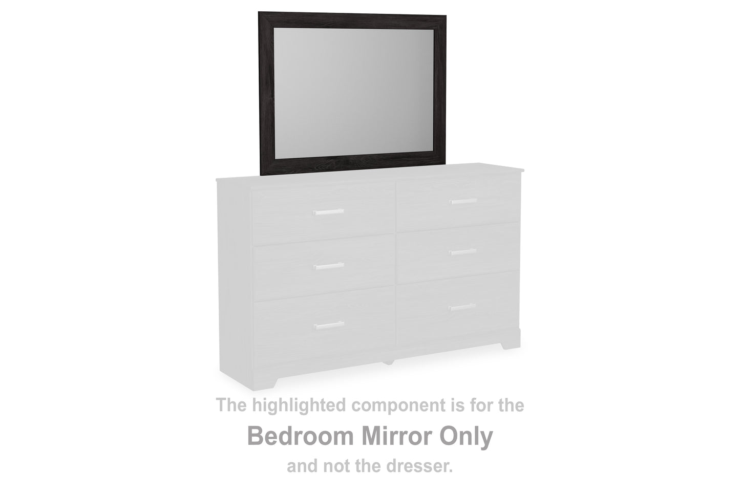 Pines Furniture Outlet - Ashley Furniture - Belachime Bedroom - Bedroom Mirror / Charcoal - B2589-36