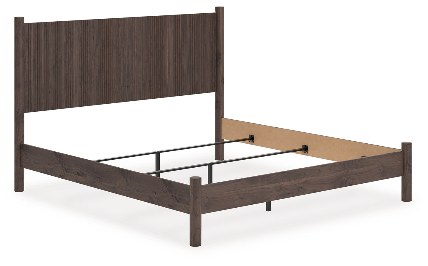 Pines Furniture Outlet - Ashley Furniture - Pamytta Bedroom - King Panel Bed / Brown - PCB2614B26