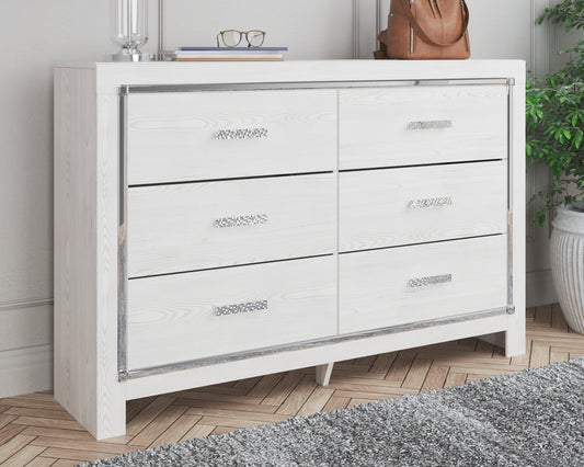 Pines Furniture Outlet - Ashley Furniture - Altyra Bedroom - Queen Upholstered Bookcase Bed with Storage / White - B2640B19