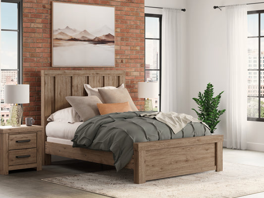 Pines Furniture Outlet - Ashley Furniture - Oliandon Bedroom - Queen Panel Bed - PCB2844B2
